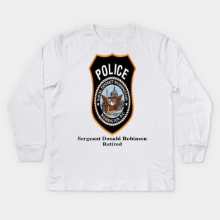 Retired police Kids Long Sleeve T-Shirt